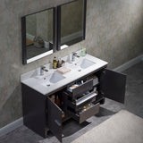 Blossom Milan 60" 2-Door 3-Drawer Silver Gray Freestanding Vanity With Ceramic Drop-In Single Sink