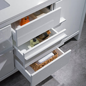 Blossom Milan 60" 2-Door 3-Drawer White 2-Door 3-Drawer Freestanding Vanity Base