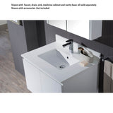 Blossom Monaco 31" x 22" White Quartz Vanity Top With Single Sink Hole And Backsplash