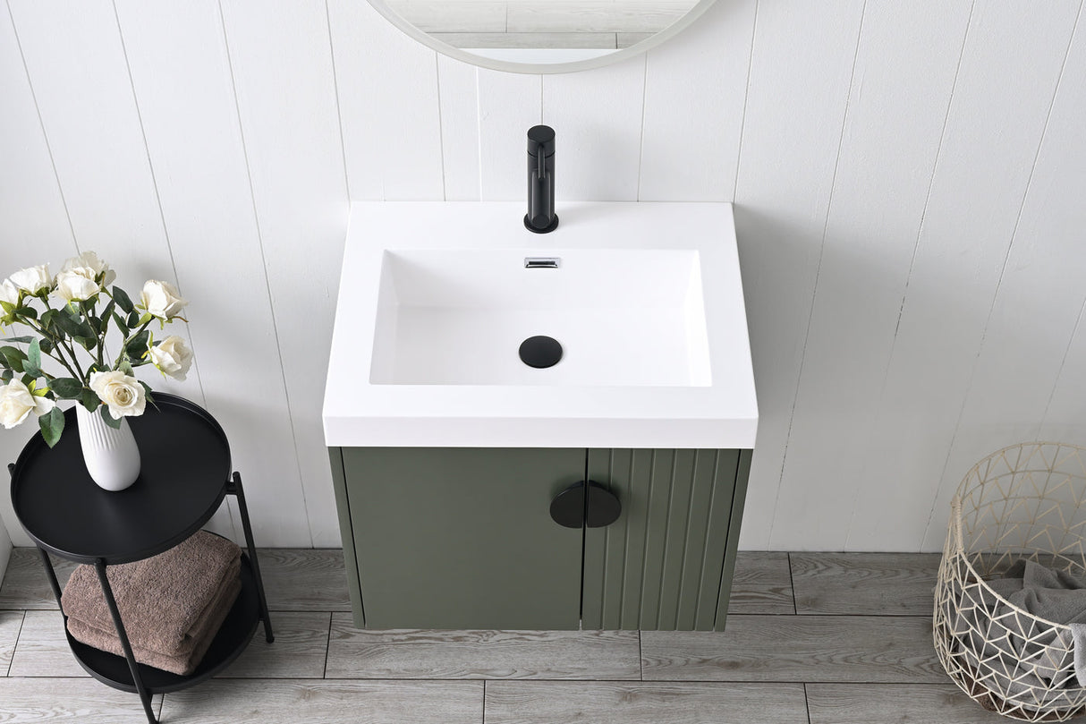 Blossom Moss 24" Sage Green Vanity with Acrylic Sink