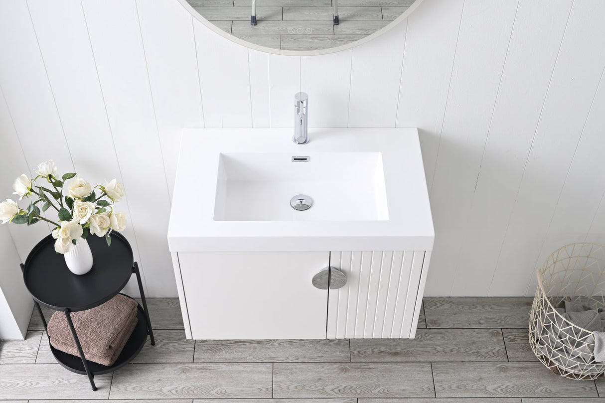 Blossom Moss 30" Matte White Vanity with Acrylic Sink