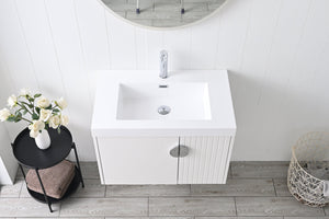 Blossom Moss 30" Matte White Vanity with Acrylic Sink