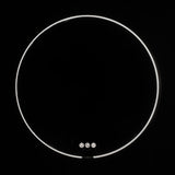 Blossom Oskar 36" Matte Black Wall-Mounted Framed Round LED Mirror