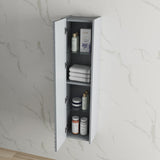 Blossom Paris 12" x 48" 1-Door Metal Grey Wall-Mounted Side Cabinet