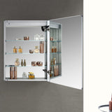 Blossom Pillar 24" Recessed or Surface Mount Left and Right-Hinged Door LED Mirror Medicine Cabinet Set Of 2 With Adjustable Glass Shelves, Built-In Defogger, Dimmer, USB & Electrical Outlet