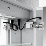 Blossom Pillar 24" Recessed or Surface Mount Left and Right-Hinged Door LED Mirror Medicine Cabinet Set Of 2 With Adjustable Glass Shelves, Built-In Defogger, Dimmer, USB & Electrical Outlet