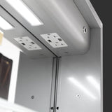 Blossom Pillar 24" Recessed or Surface Mount Left and Right-Hinged Door LED Mirror Medicine Cabinet Set Of 2 With Adjustable Glass Shelves, Built-In Defogger, Dimmer, USB & Electrical Outlet