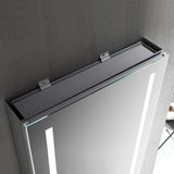 Blossom Pillar 24" Recessed or Surface Mount Left and Right-Hinged Door LED Mirror Medicine Cabinet Set Of 2 With Adjustable Glass Shelves, Built-In Defogger, Dimmer, USB & Electrical Outlet