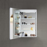 Blossom Pillar 24" Recessed or Surface Mount Left and Right-Hinged Door LED Mirror Medicine Cabinet Set Of 2 With Adjustable Glass Shelves, Built-In Defogger, Dimmer, USB & Electrical Outlet