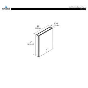 Blossom Pollux 24X32 Right LED Medicine Cabinet