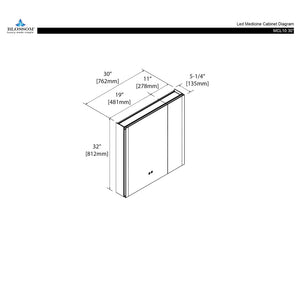 Blossom Pollux 30X32 LED Medicine Cabinet