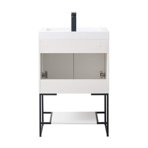 Blossom Porto 24" Matte White Freestanding Vanity With Acrylic Sink