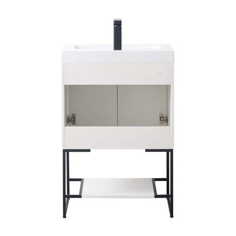 Blossom Porto 24" Matte White Freestanding Vanity With Acrylic Sink