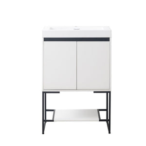 Blossom Porto 24" Matte White Freestanding Vanity With Acrylic Sink