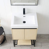 Blossom Porto 24" Nature Maple Freestanding Vanity With Acrylic Sink