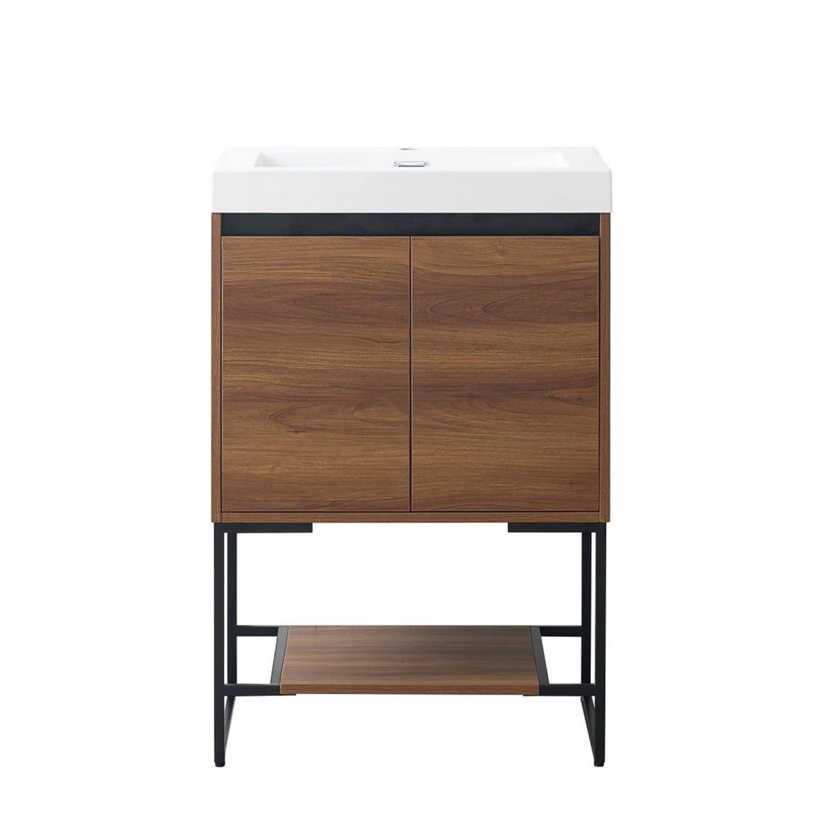 Blossom Porto 24" Red Walnut Freestanding Vanity With Acrylic Sink