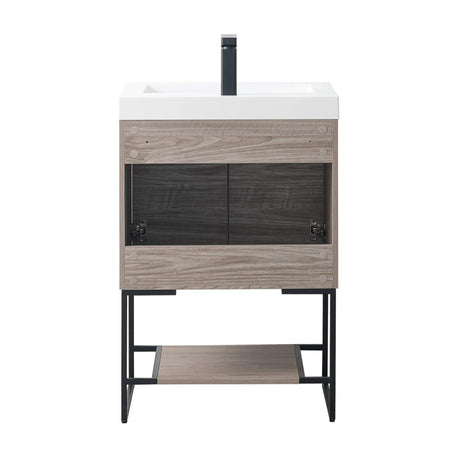 Blossom Porto 24" Teak Freestanding Vanity With Acrylic Sink