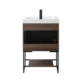 Blossom Porto 24" Walnut Freestanding Vanity With Acrylic Sink