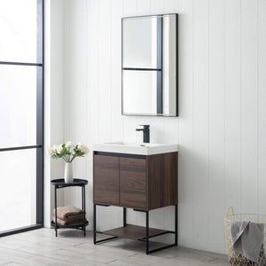 Blossom Porto 24" Walnut Freestanding Vanity With Acrylic Sink