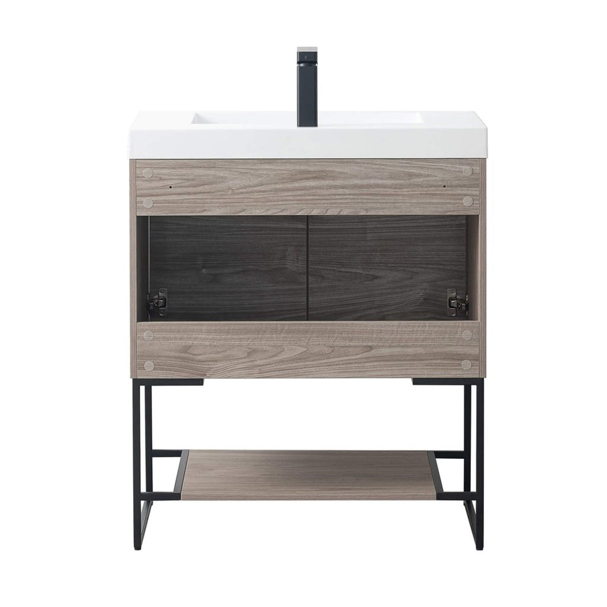Blossom Porto 30" Teak Freestanding Vanity With Acrylic Sink