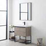Blossom Porto 30" Teak Freestanding Vanity With Acrylic Sink