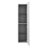 Blossom Positano 12" x 10" x 48" 1-Door Light Gray Wall-Mounted Side Cabinet With 1 Fixed Wood Shelve and 2 Adjustable Glass Shelves