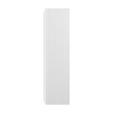 Blossom Positano 12" x 10" x 48" 1-Door Matte White Wall-Mounted Side Cabinet With 1 Fixed Wood Shelve and 2 Adjustable Glass Shelves