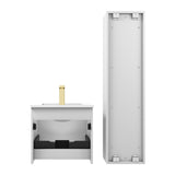 Blossom Positano 20" 1-Drawer Light Gray Wall-Mounted Single Vanity Base