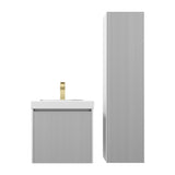 Blossom Positano 20" 1-Drawer Light Gray Wall-Mounted Single Vanity Base