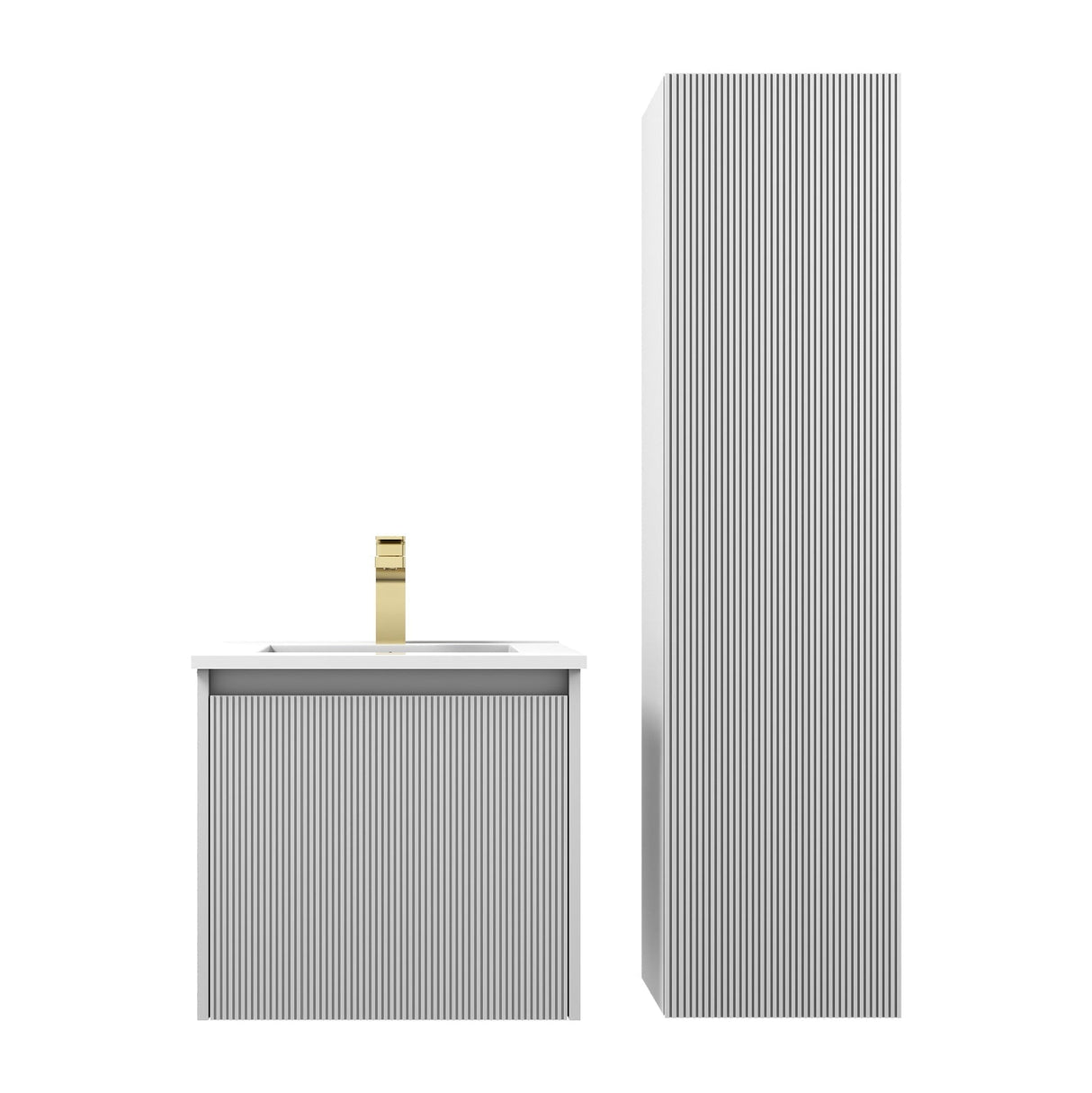 Blossom Positano 20" 1-Drawer Light Gray Wall-Mounted Single Vanity Base