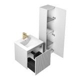Blossom Positano 20" 1-Drawer Light Gray Wall-Mounted Single Vanity Base