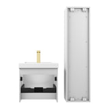 Blossom Positano 20" 1-Drawer Light Gray Wall-Mounted Single Vanity Base