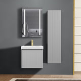 Blossom Positano 20" 1-Drawer Light Gray Wall-Mounted Single Vanity Base