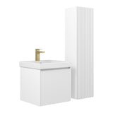 Blossom Positano 20" 1-Drawer Matte White Wall-Mounted Single Vanity Base
