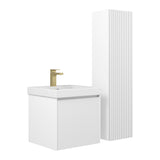 Blossom Positano 20" 1-Drawer Matte White Wall-Mounted Single Vanity Base