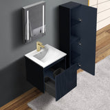 Blossom Positano 20" 1-Drawer Night Blue Wall-Mounted Single Vanity Base