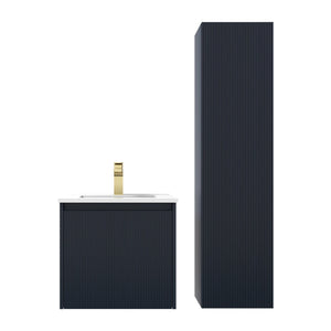 Blossom Positano 20" 1-Drawer Night Blue Wall-Mounted Single Vanity Base