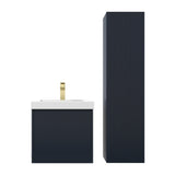 Blossom Positano 20" 1-Drawer Night Blue Wall-Mounted Single Vanity Base