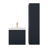 Blossom Positano 20" 1-Drawer Night Blue Wall-Mounted Single Vanity Base