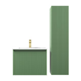 Blossom Positano 24" 1-Drawer Aventurine Green Wall-Mounted Single Vanity Base