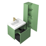 Blossom Positano 24" 1-Drawer Aventurine Green Wall-Mounted Single Vanity Base