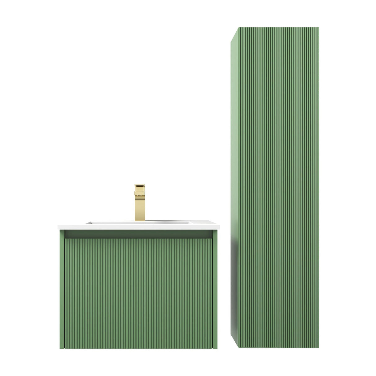 Blossom Positano 24" 1-Drawer Aventurine Green Wall-Mounted Single Vanity Base