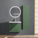 Blossom Positano 24" 1-Drawer Aventurine Green Wall-Mounted Single Vanity Base