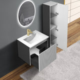 Blossom Positano 24" 1-Drawer Light Gray Wall-Mounted Single Vanity Base