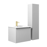 Blossom Positano 24" 1-Drawer Light Gray Wall-Mounted Single Vanity Base