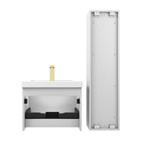 Blossom Positano 24" 1-Drawer Light Gray Wall-Mounted Single Vanity Base
