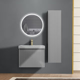 Blossom Positano 24" 1-Drawer Light Gray Wall-Mounted Single Vanity Base
