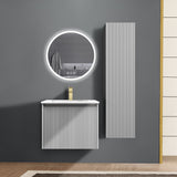 Blossom Positano 24" 1-Drawer Light Gray Wall-Mounted Single Vanity Base