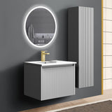 Blossom Positano 24" 1-Drawer Light Gray Wall-Mounted Single Vanity Base