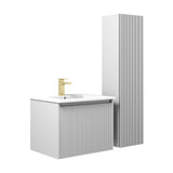 Blossom Positano 24" 1-Drawer Light Gray Wall-Mounted Single Vanity Base